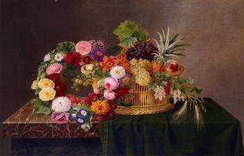 約翰 勞倫茨 延森 Still Life with a Basket of Fruit 約翰 勞倫茨 延森 Still Life with a Basket of Fruit